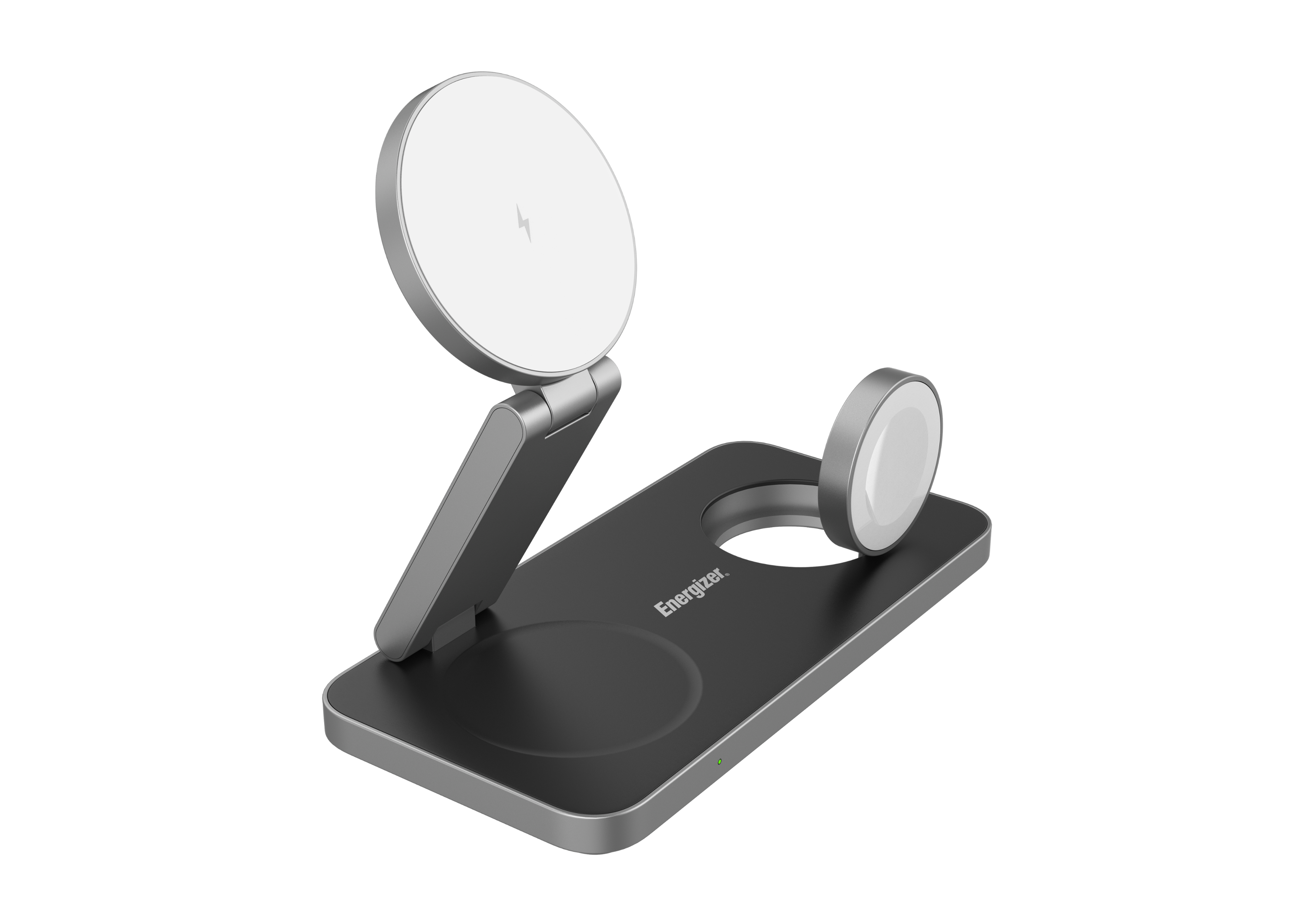 Alt View 5. Energizer - 3-in-1 15W Magnetic MagSafe/Qi2 Compatible Fast 15W Charger, Charging Station/Stand for iPhone + AirPods + Apple Watch - Black.