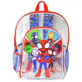 Marvel - Fast Forward Spidey & Friends Transparent 16" Backpack, boys, kids - Assorted Pre-Pack