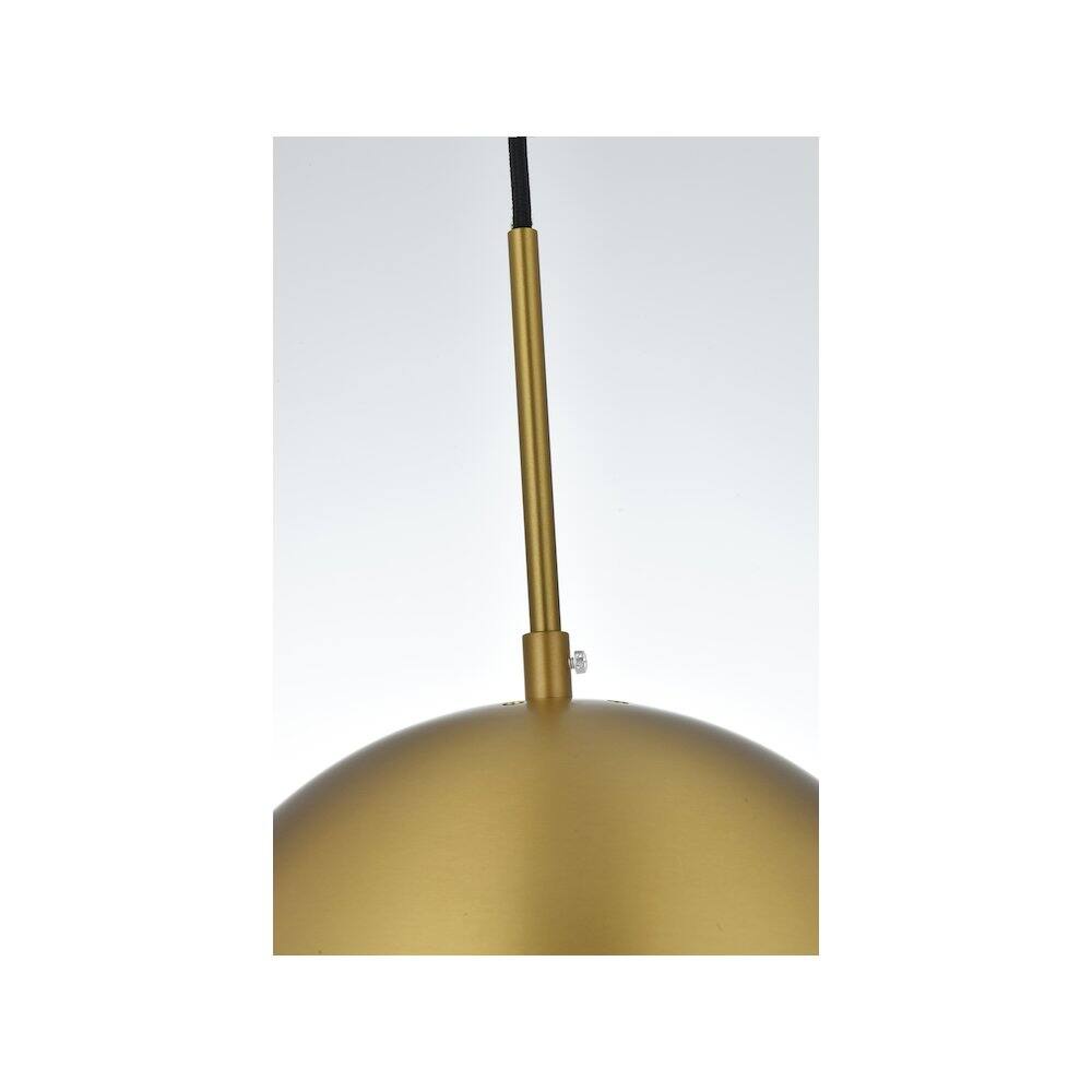 Alt View 4. Living District - Eclipse 10 Inch Pendant Clear Shade in Chrome - Satin Gold And Clear.