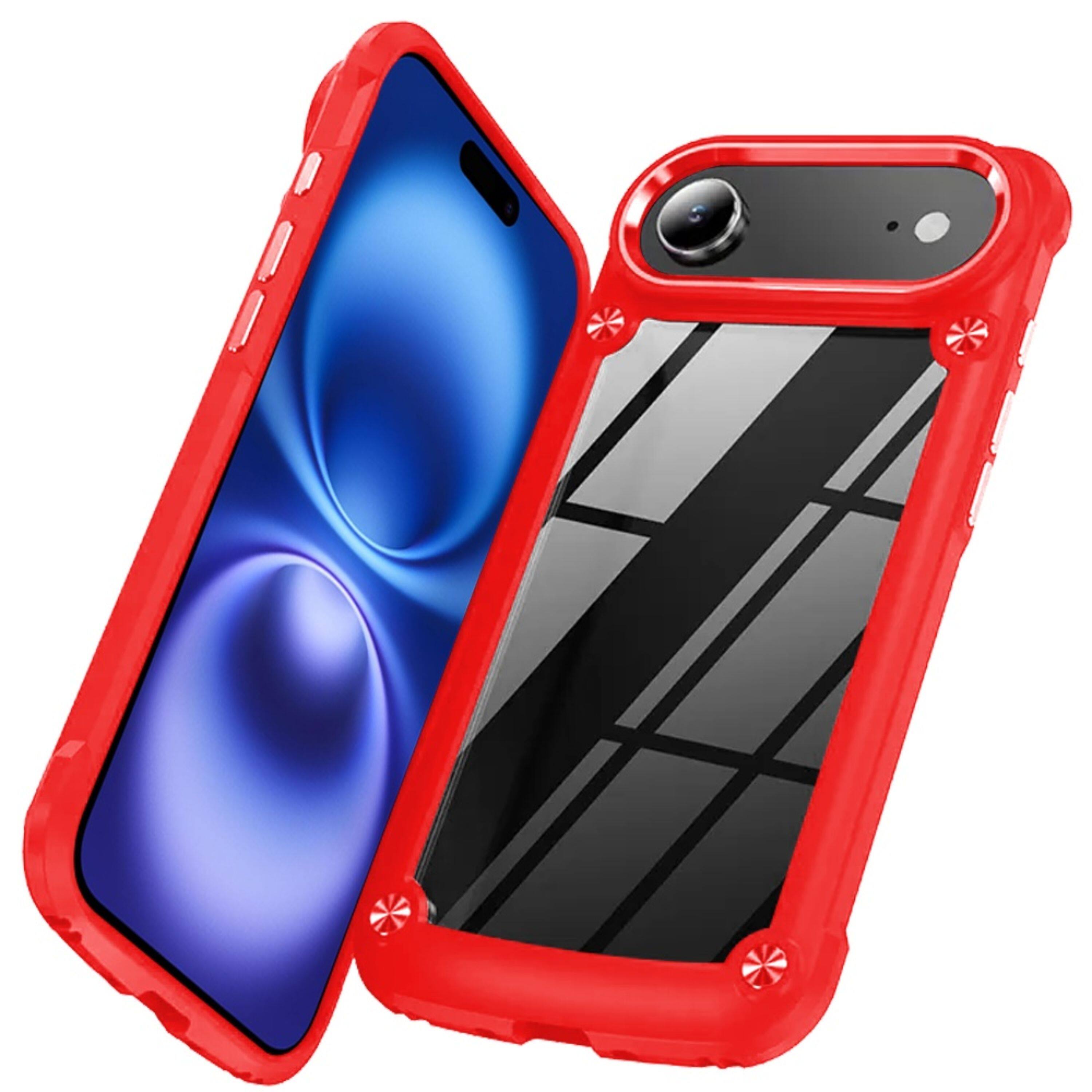 Angle. Kitcheniva - Raised Camera Lip Metal Buttons Phone Case With Tempered Glass For iPhone Air Black - Black.
