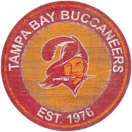 Fan Creations - Tampa Bay Buccaneers 24'' Round Heritage Logo Sign - Multicolor