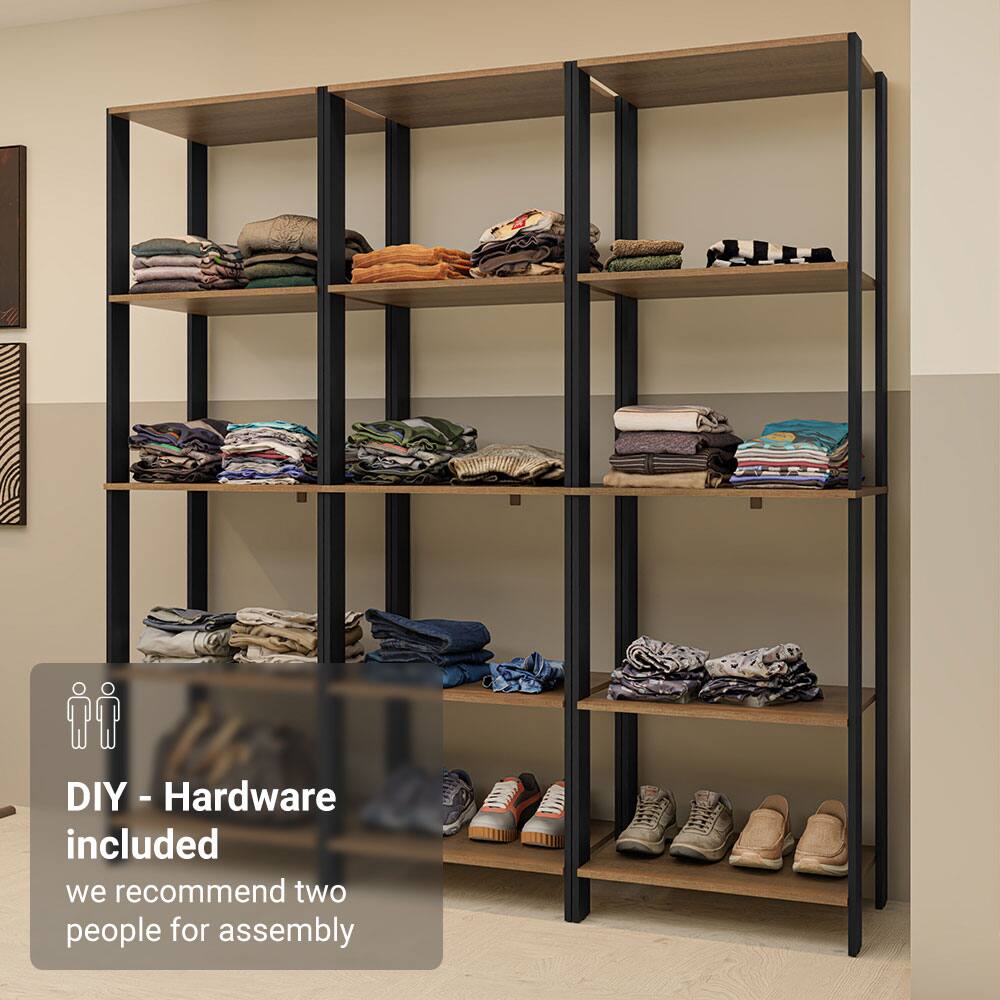 DIY - Hardware included  
we recommend two people for assembly