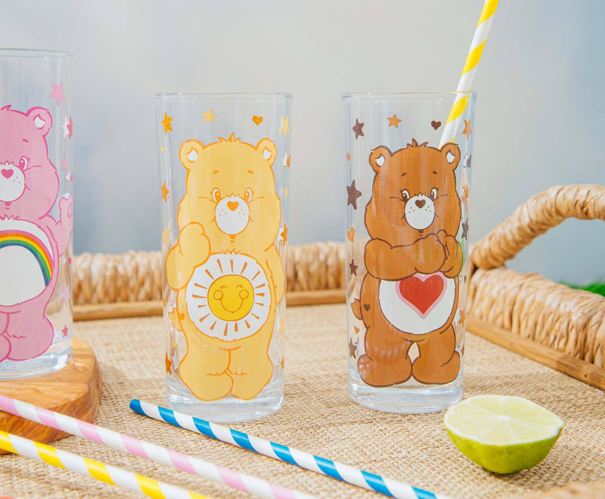 Alt View 3. Care Bears - Care Bears 4-Piece Tumbler Glass Set | Each Holds 10 Ounces - Pink.