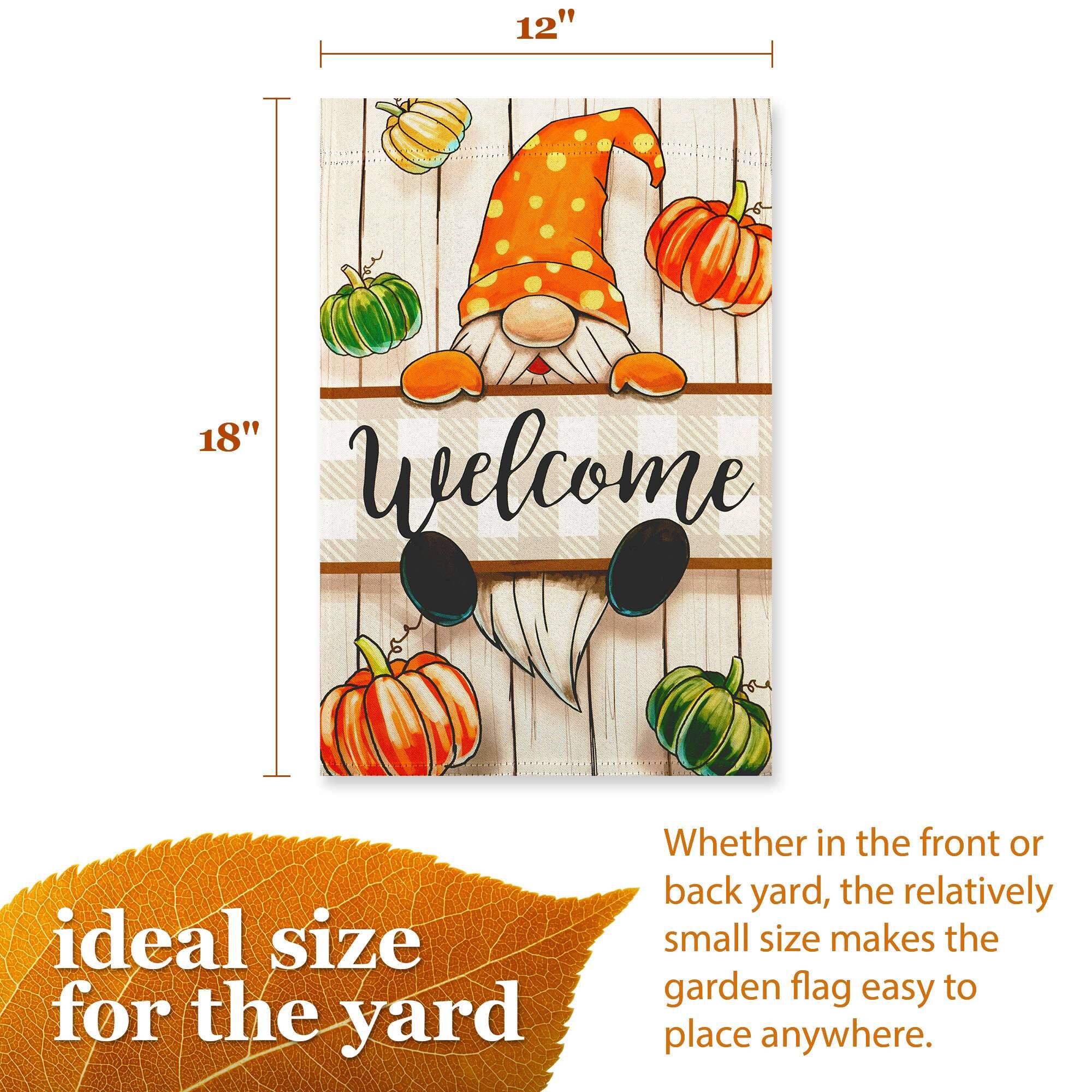 12" x 18"  
Welcome  
ideal size for the yard  

Whether in the front or back yard, the relatively small size makes the garden flag easy to place anywhere.