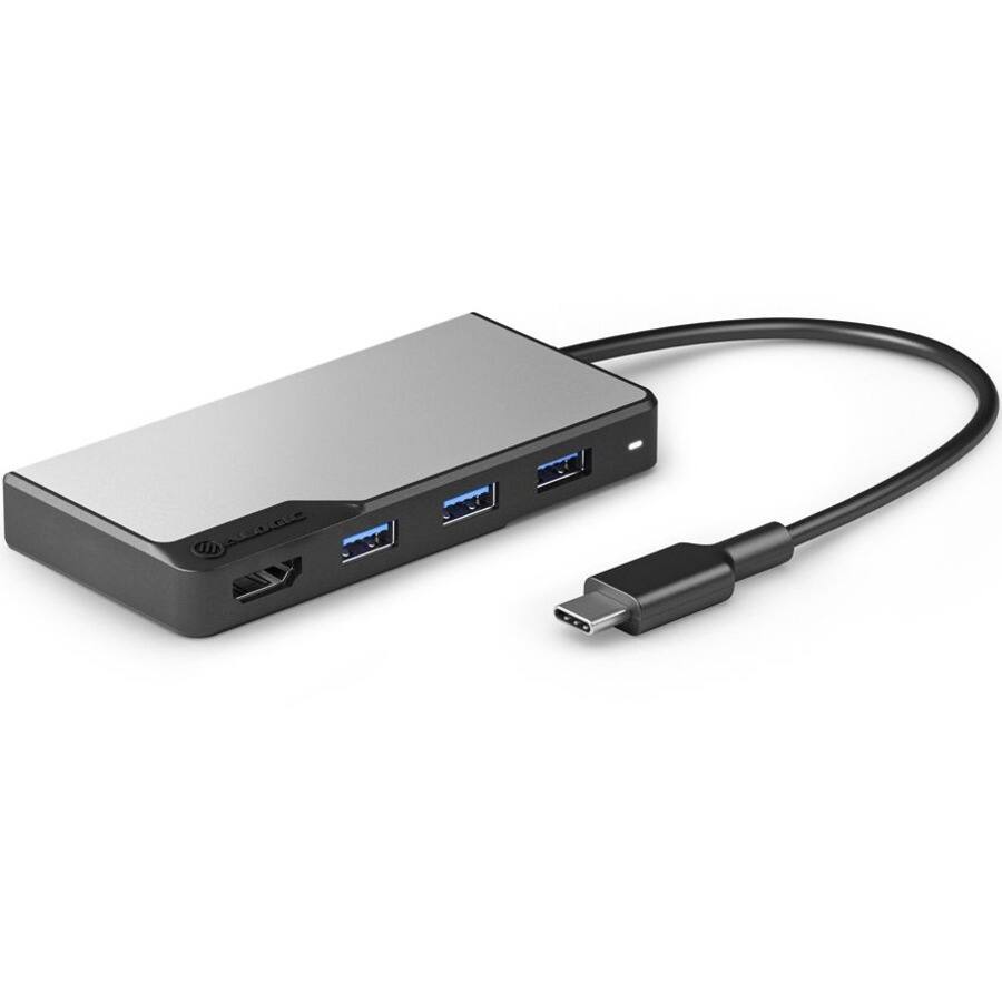 Alt View 4. Alogic - Alogic Fusion CORE 5-in-1 USB-C Hub Compact Dock V2 - USB-C hub with HDMI, Ethernet, USB-A, and SD card reader, offering.