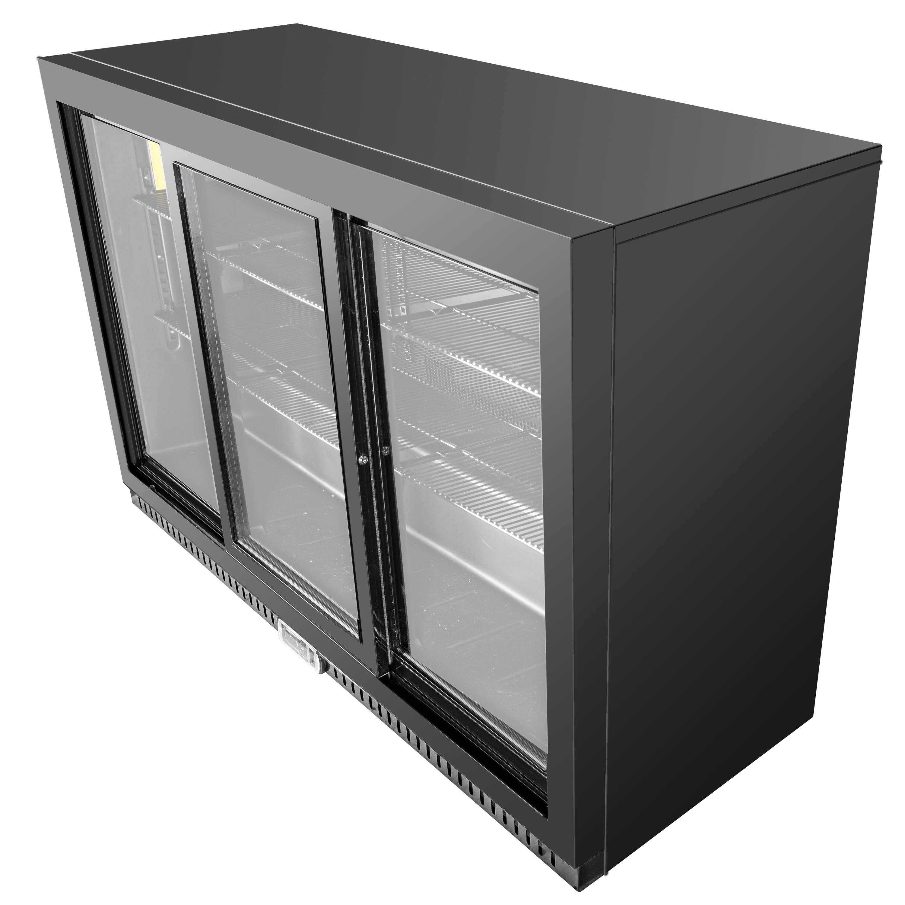 Alt View 4. Equator - Equator Vitlife 11.6 Cu.Ft. Bar Fridge, 3 Sliding Glass Doors, LED, Beer & Wine Cooler for Bar/Home - Black.