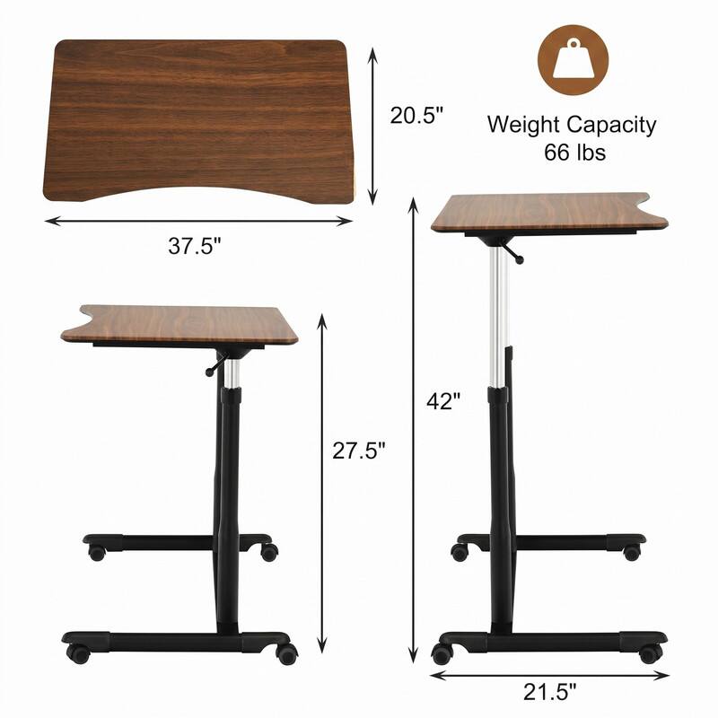 20.5" Weight Capacity 66 lbs 37.5" x 42" x 27.5" x 21.5"