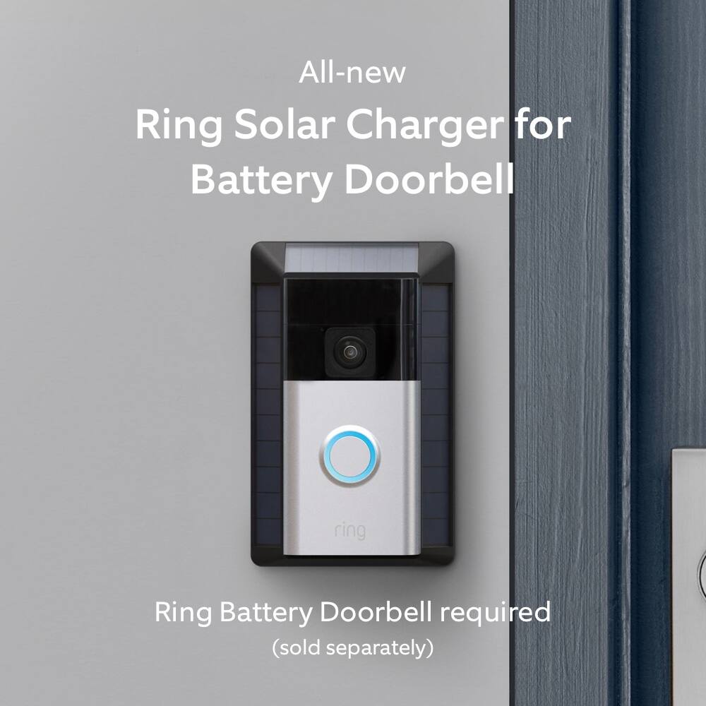 All-new Ring Solar Charger for Battery Doorbell required (sold separately).