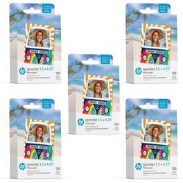 HP - Sprocket 3.5" x 4.25" Sticky-Backed Zink Photo Paper (500-Pack), Compatible w/Photobooth