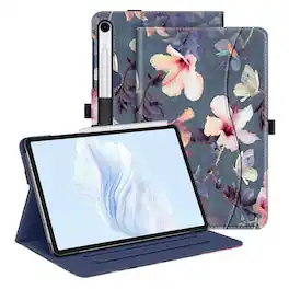 Kitcheniva - Multi-Angle Viewing Stand Case For Samsung Galaxy Tab S10 Lite/ Tab S10 FE - Blooming Hibiscus