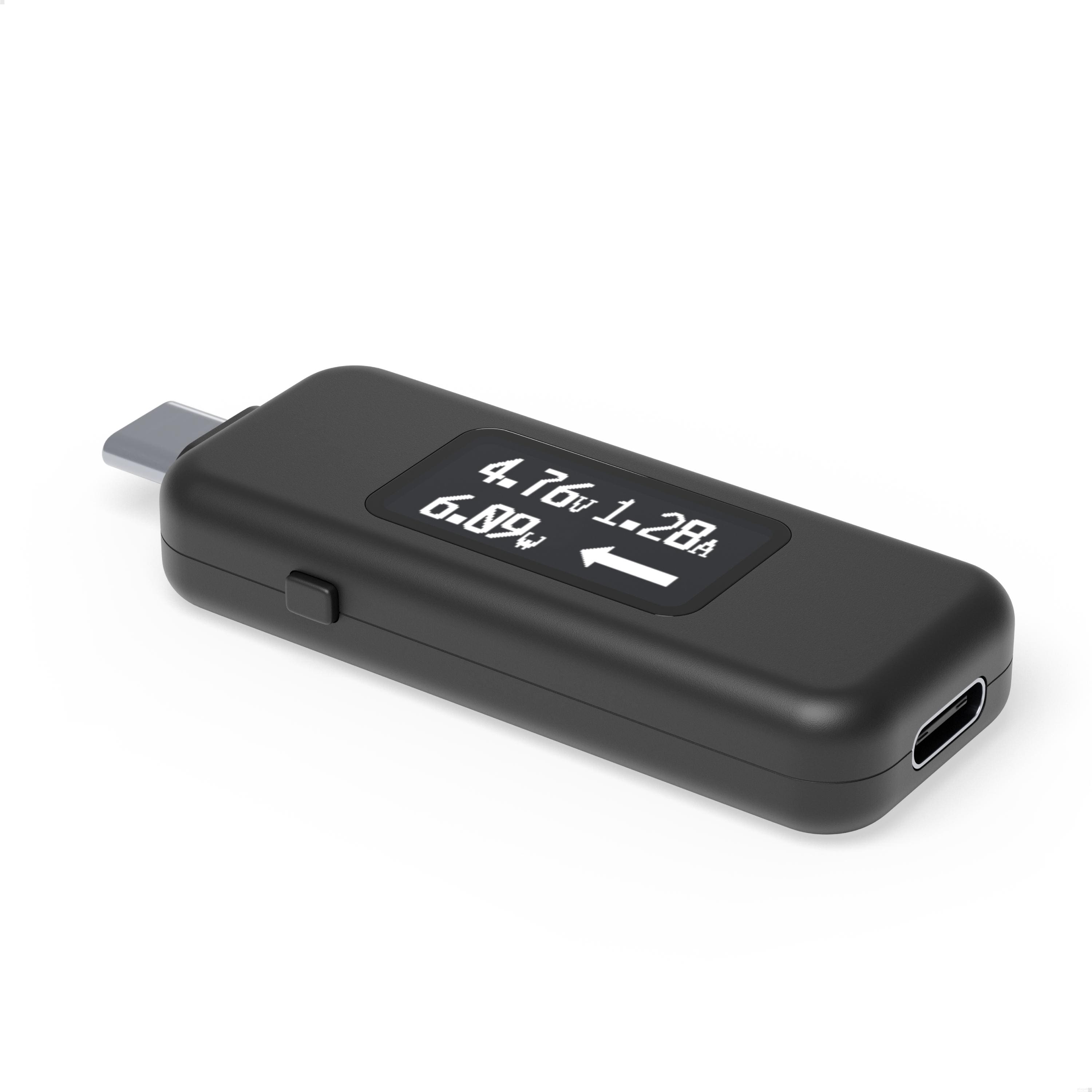 Plugable - USB C Power Meter Tester for Monitoring USB-C Connections up to 240W for Laptops, Phones, Chargers -Driverless