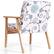 Alt View 15. Costway - Accent Upholstered Home Office Chair with Wooden Frame (Set of 2) - White.