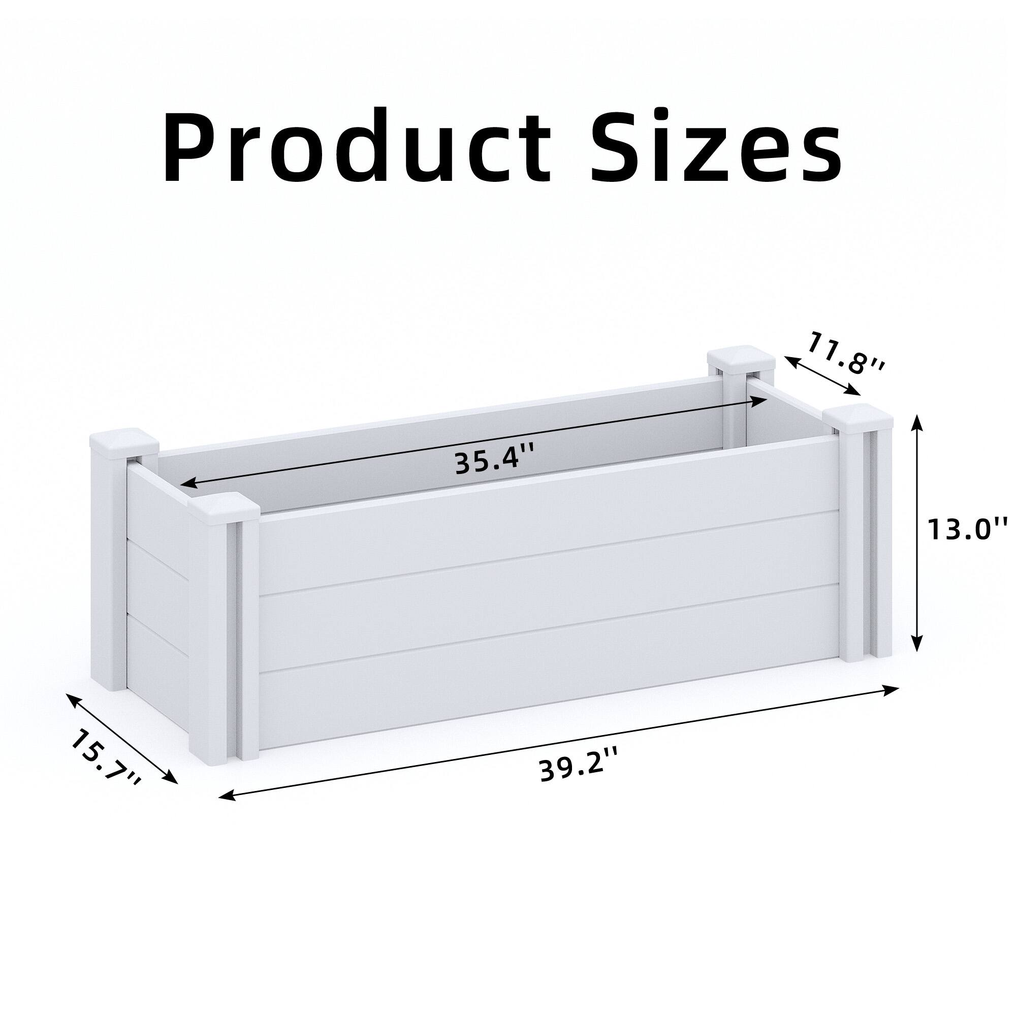 Product Sizes

- Length: 39.2"
- Width: 15.7"
- Height: 13.0"
- Inside Length: 35.4"
- Inside Height: 11.8"