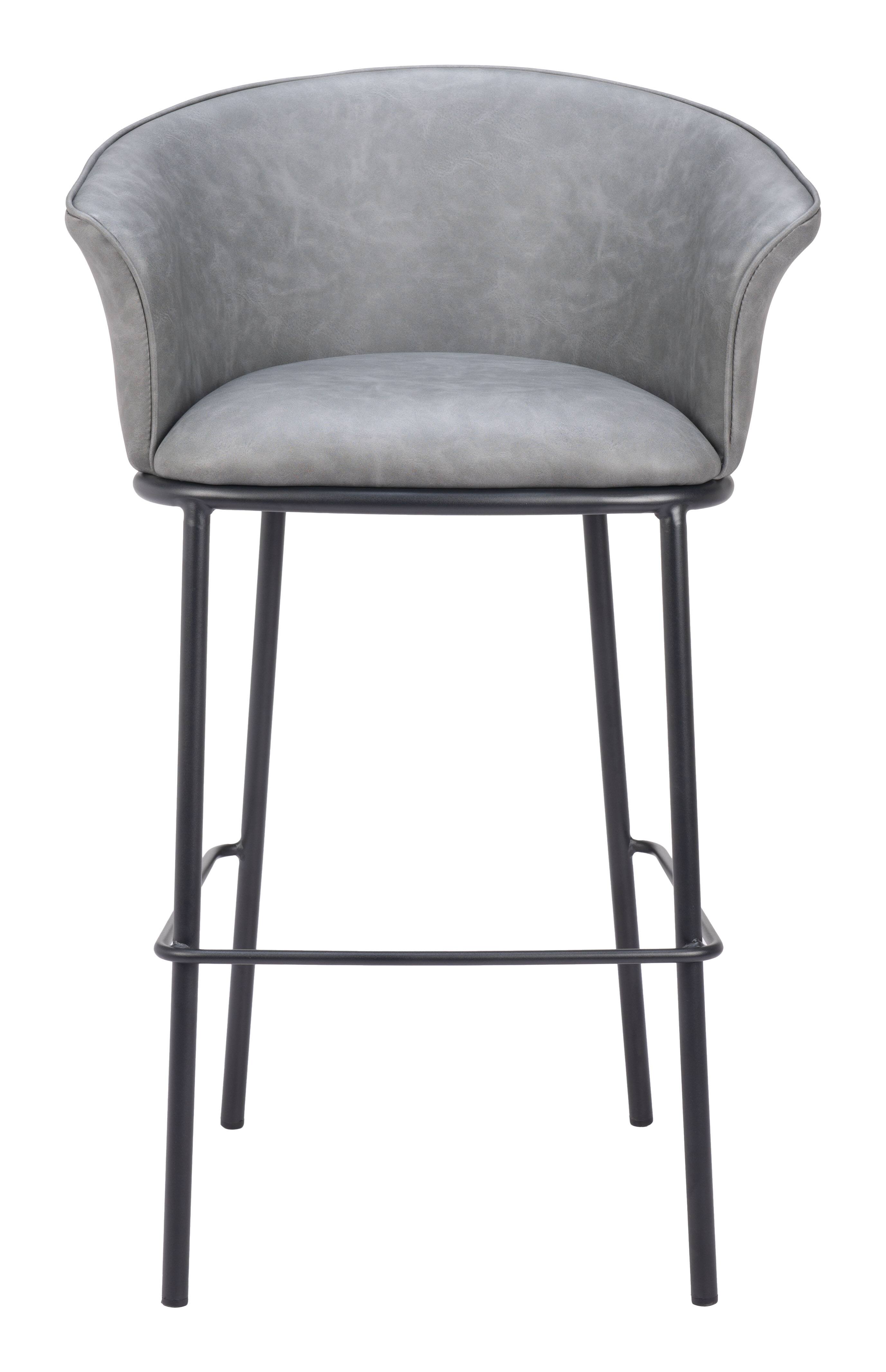 Alt View 1. Hivvago - Garston Barstool Gray - Gray.