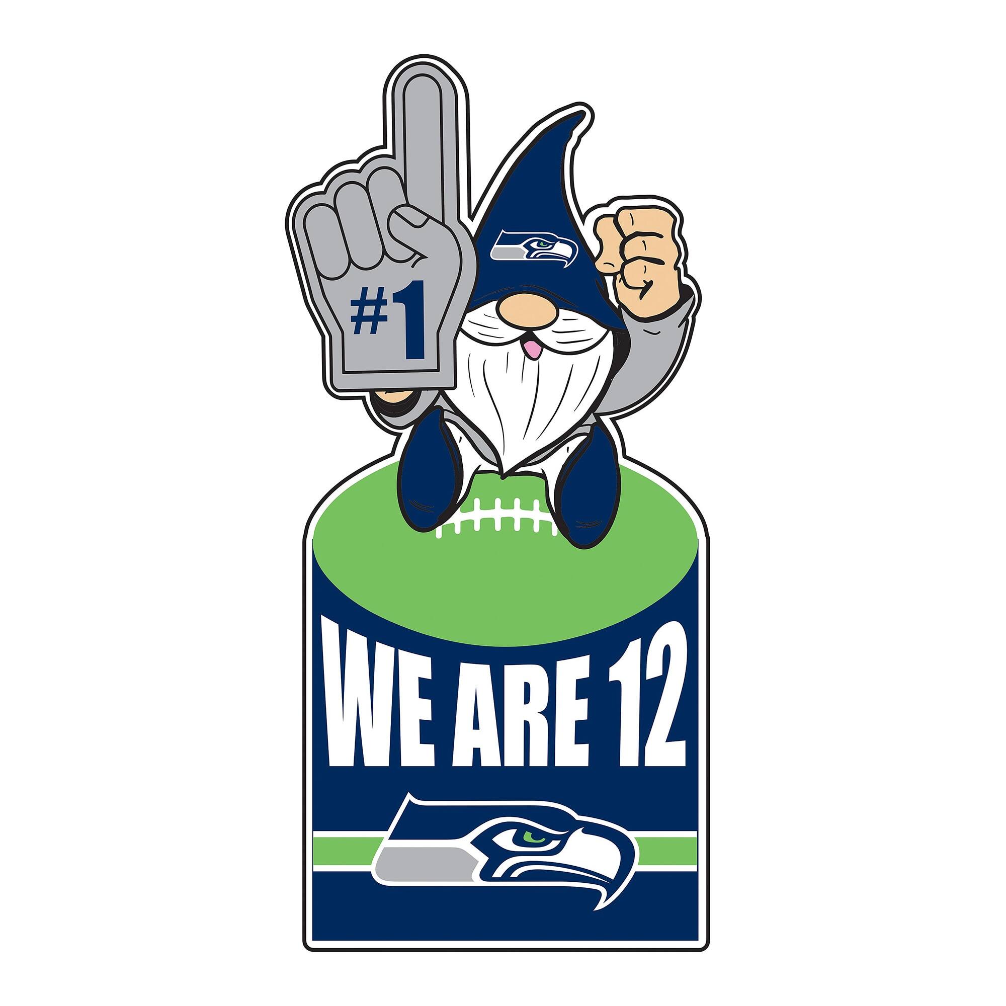 Seattle Seahawks 30" Metal Gnome 3-in-1 Outdoor Yard Sign
