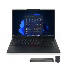 Lenovo - ThinkPad E14 Gen 7 14" WUXGA Laptop,Intel 5 210H,32GB RAM,2TB SSD+1TB Dock Set,Backlit,Fingerprint,Win11Pro - Black