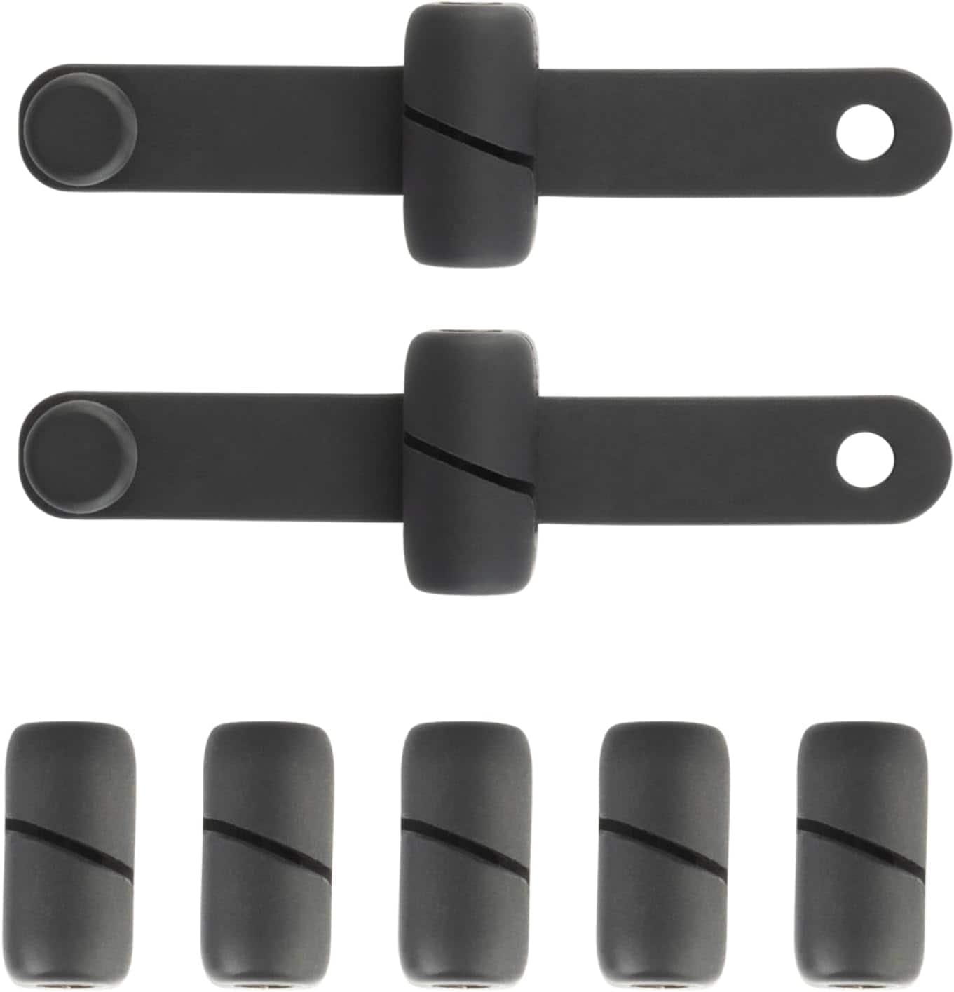 THIRSTY TURTLE - 7-Pack Rubber Cable Organizer Kit – Self-Adhesive Cord Management for Car