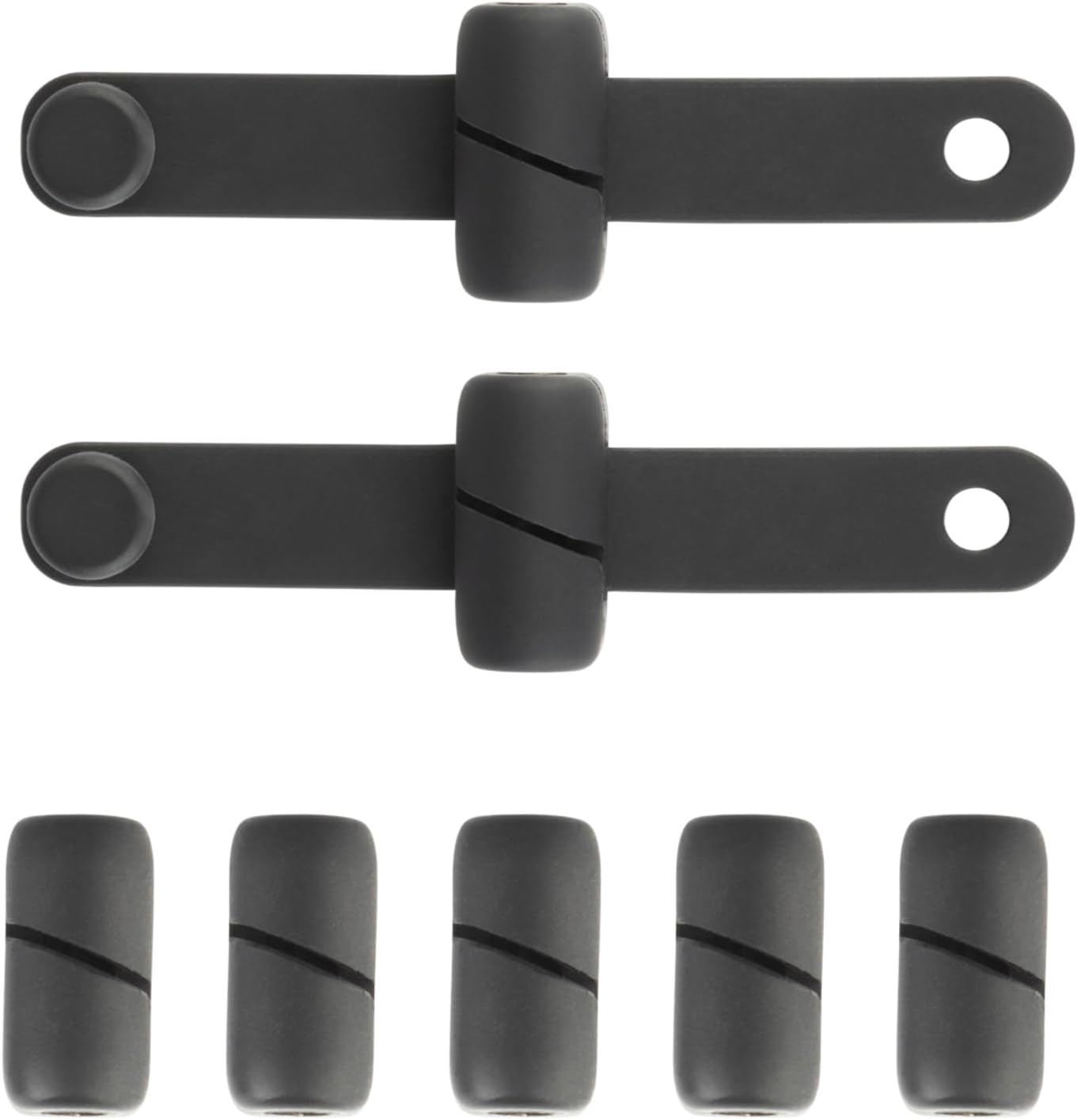 THIRSTY TURTLE - 7-Pack Rubber Cable Organizer Kit – Self-Adhesive Cord Management for Car