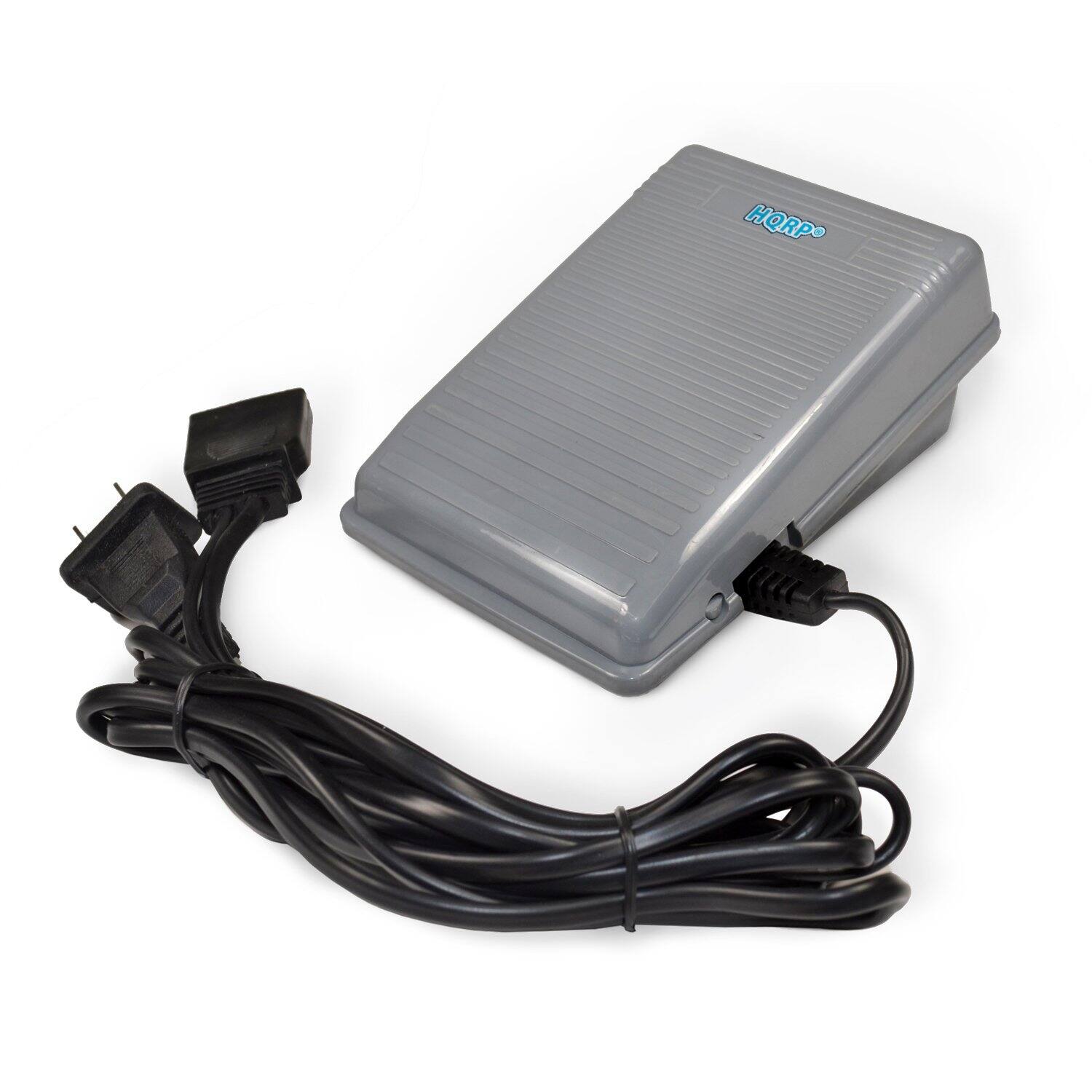 Front. HQRP - Sewing Machine Foot Pedal Controller with Power Cord for Singer 1525 4411 4423 5018.