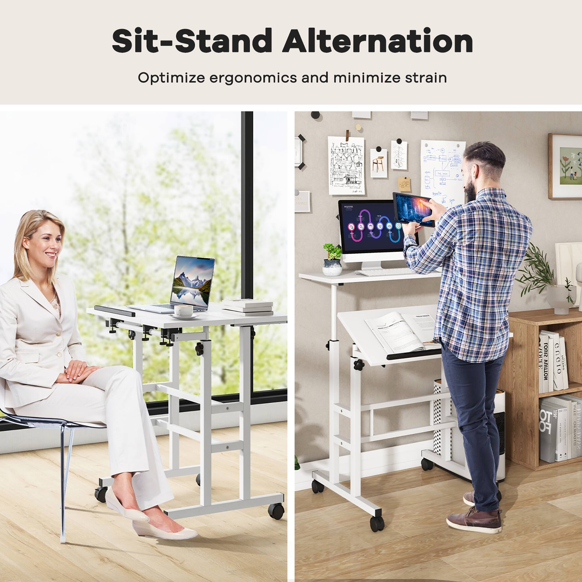 Sit-Stand Alternation  
Optimize ergonomics and minimize strain