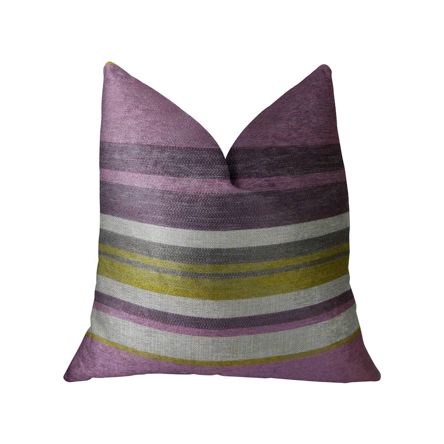 Front. Plutus Brands - Berry Crush Handmade Throw Pillow (16" x 16") - Olive, Cream.
