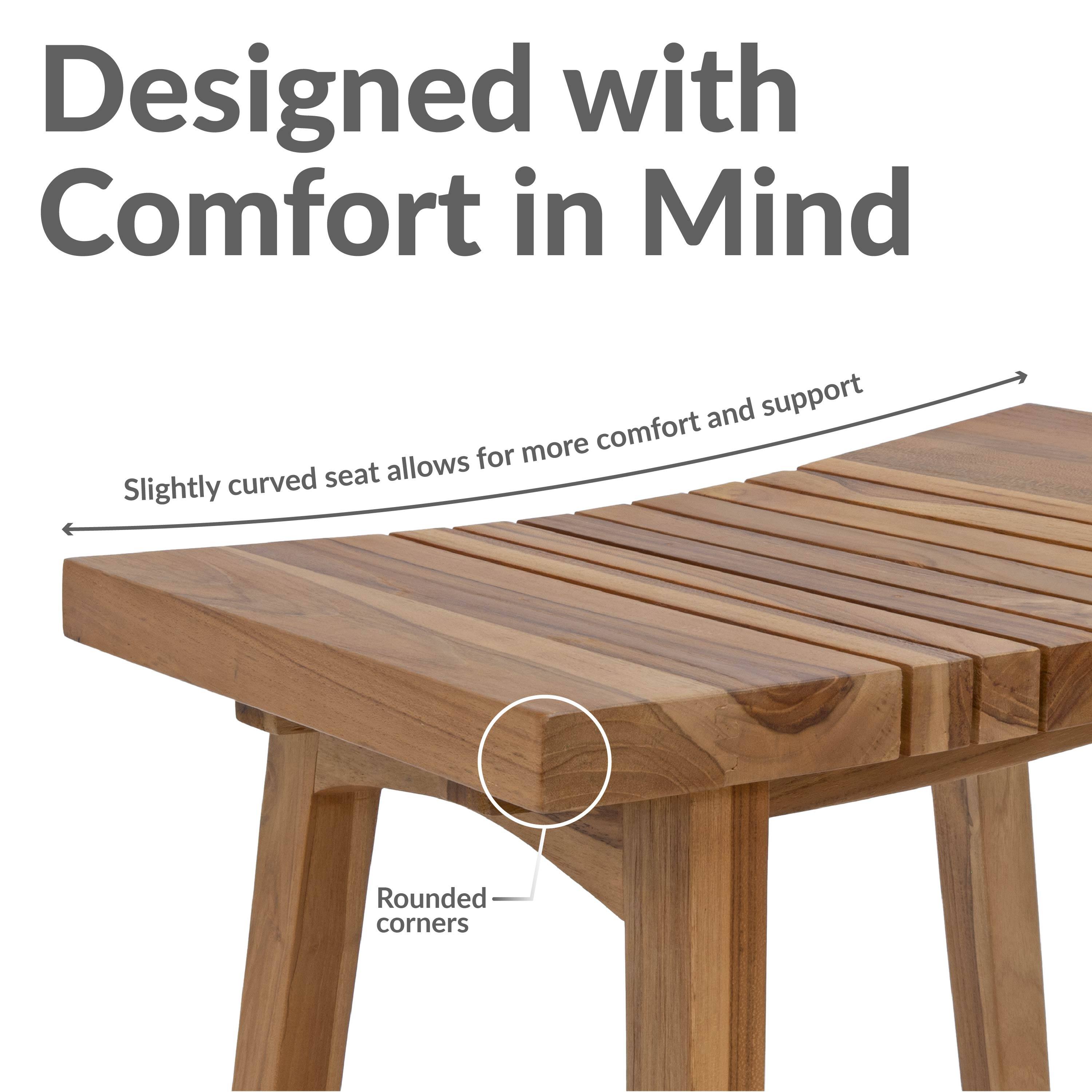 Designed with Comfort in Mind

- Slightly curved seat allows for more comfort and support
- Rounded corners