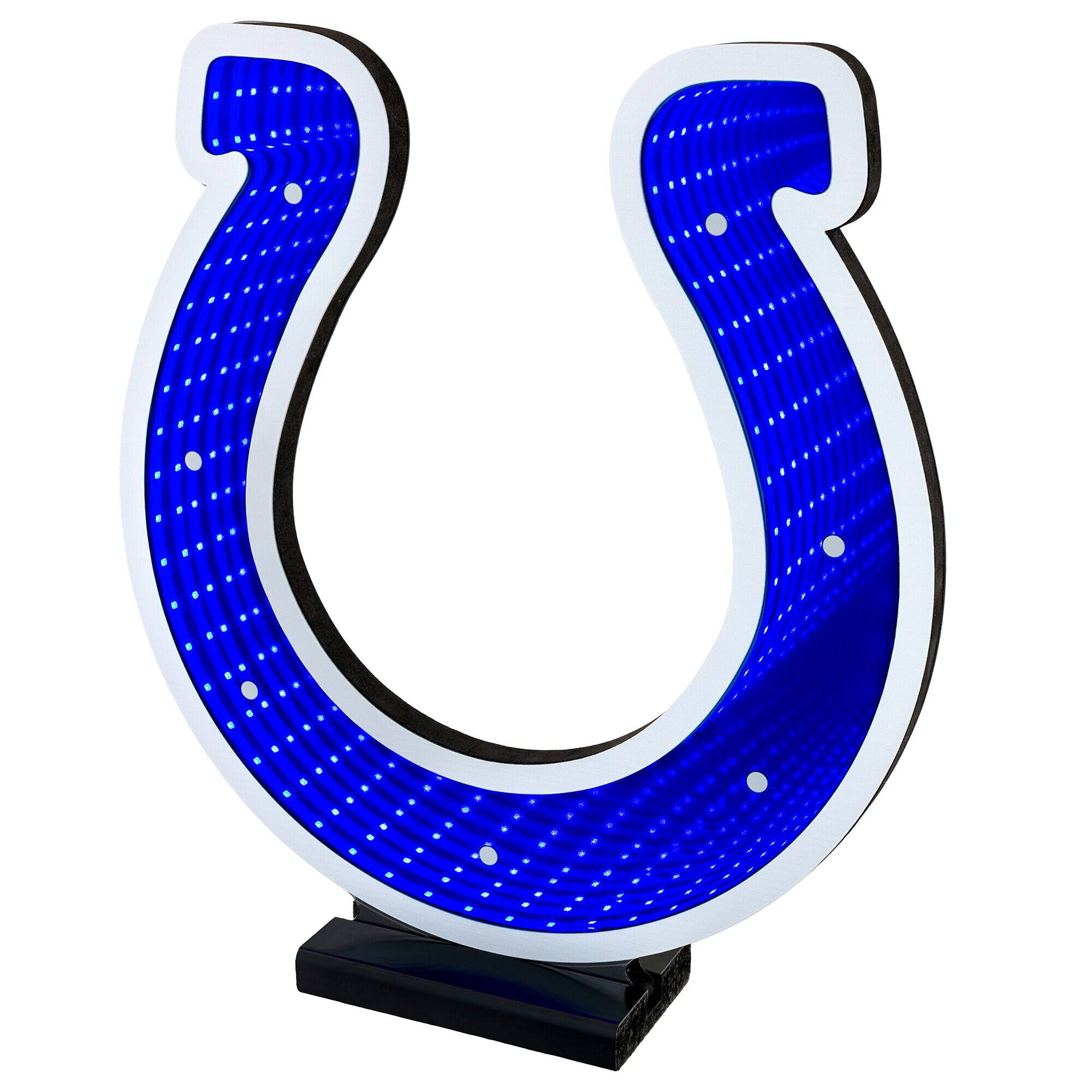 Front. Sporticulture - Indianapolis Colts LED Infinity Logo Light - Blue.