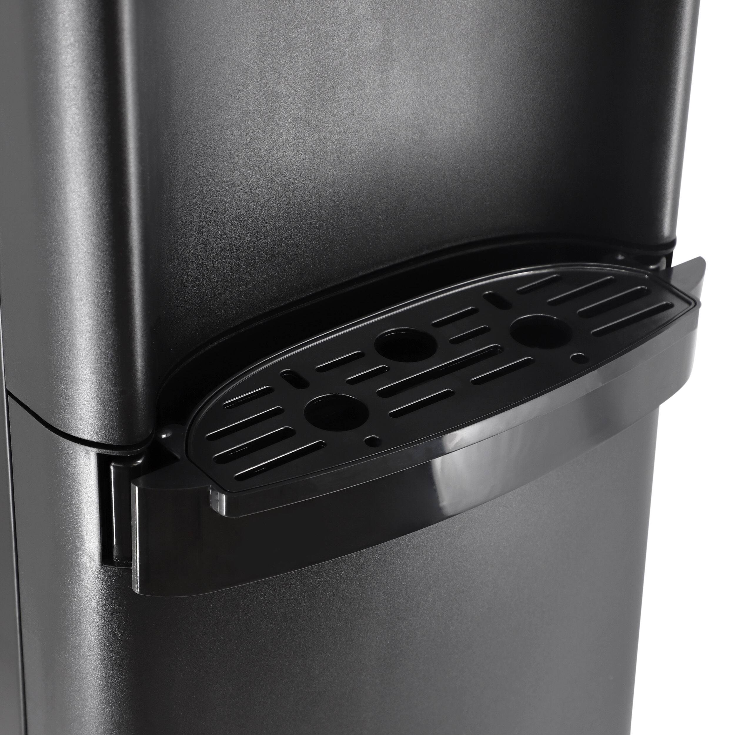 Alt View 3. MegaChef - MegaChef Bottom Load Hot and Cold Water Dispenser in Black - Black.