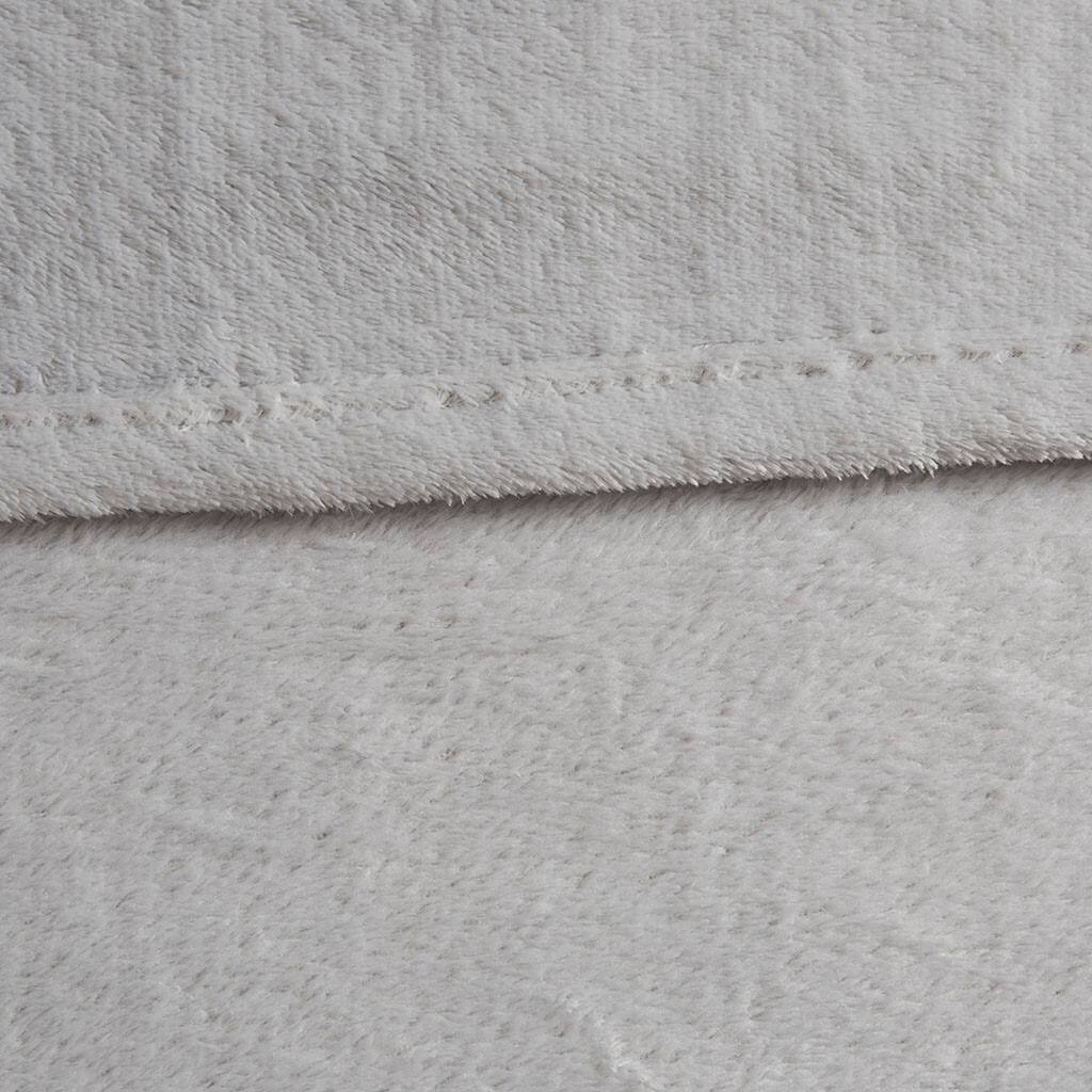 Alt View 5. Gracie Mills - Gracie Mills Wilmer Ultra Soft Oversized Microlight Plush Blanket - Grey.