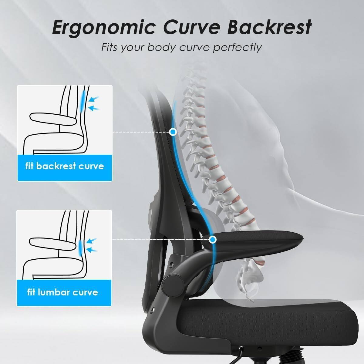 Ergonomic Curve Backrest  
Fits your body curve perfectly

- fit backrest curve
- fit lumbar curve