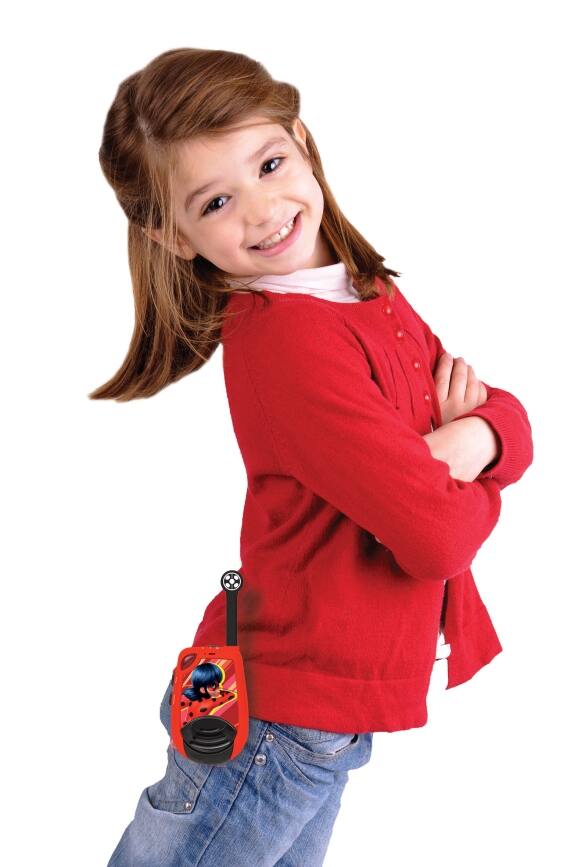 Alt View 8. Lexibook - Miraculous Digital Walkie-talkies up to 4km/2.5 Miles with Morse Lights Function - RED.
