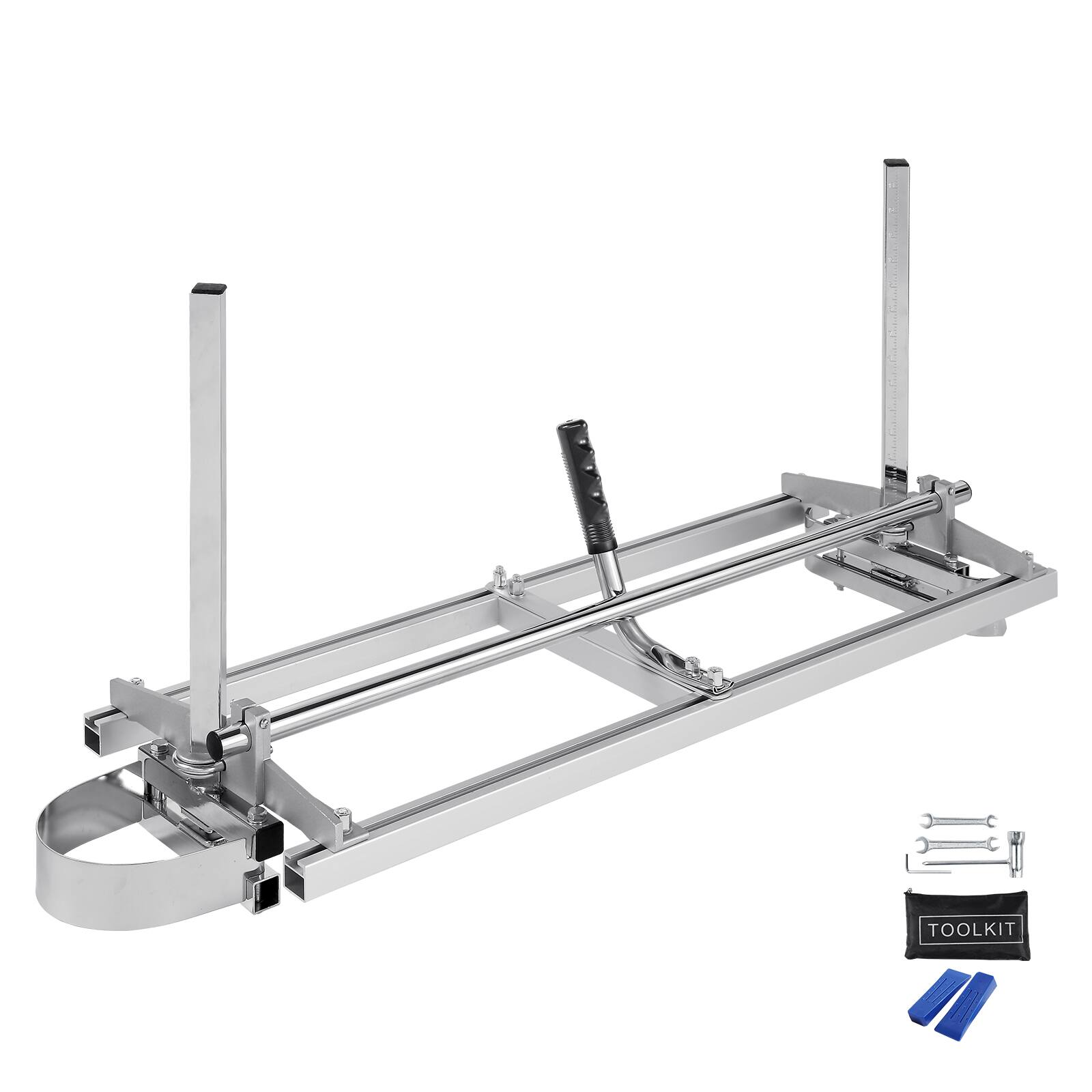 Alt View 5. VEVOR - Chainsaw Mill, Portable Sawmill 14"-36" Guide Bar, Galvanized Steel Chainsaw Planking Mill - Silver.
