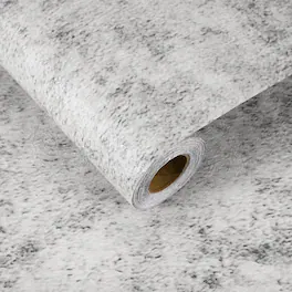 Unique Bargains - 15.7x197 Concrete Wallpaper, Cement Contact Paper, Vinyl Stained Matte Spot Textured Adhesive for Kitchen & Bathroom - Spot Grey White