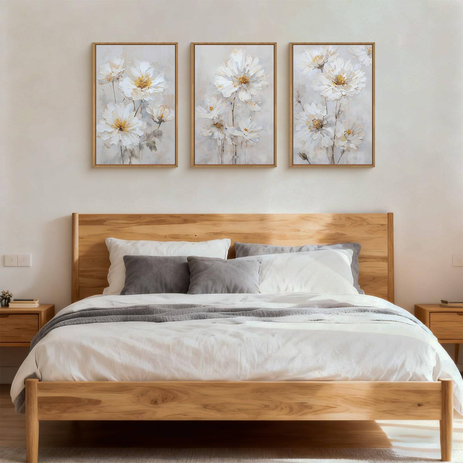 Alt View 2. Fabibe - 24"x36"x3 Natural Flower Scenery Wall Art Transform the atmosphere of your home with - Neutral Geometry Wall Art 24"L x 36"W.