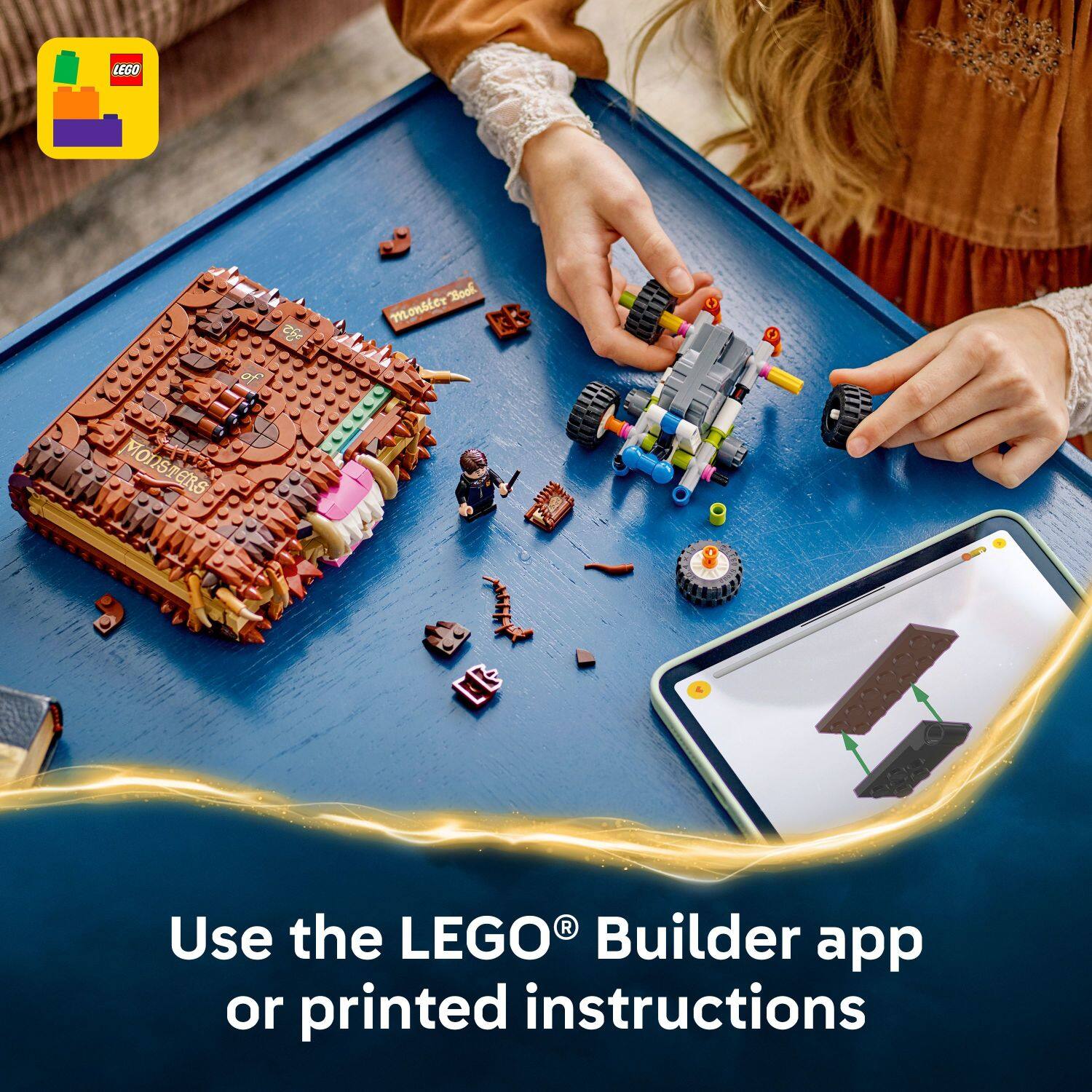 LEGO® Builder app or printed instructions