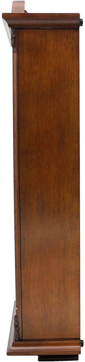 Left. Seiko - Seiko Arched Wall Clockwith Pendulum and Dual Chimes - Brown.