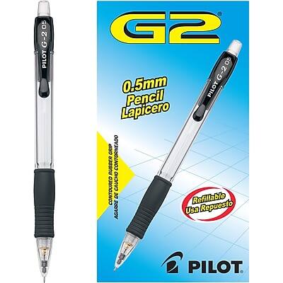 0.5mm Pencil  
Lápiz  
G2  
PILOT  
Refillable  
Usa Repuesto  
Contoured Grip  
Agarre Contorneado  
Rubber  
Caoutchouc  
Pilot G2