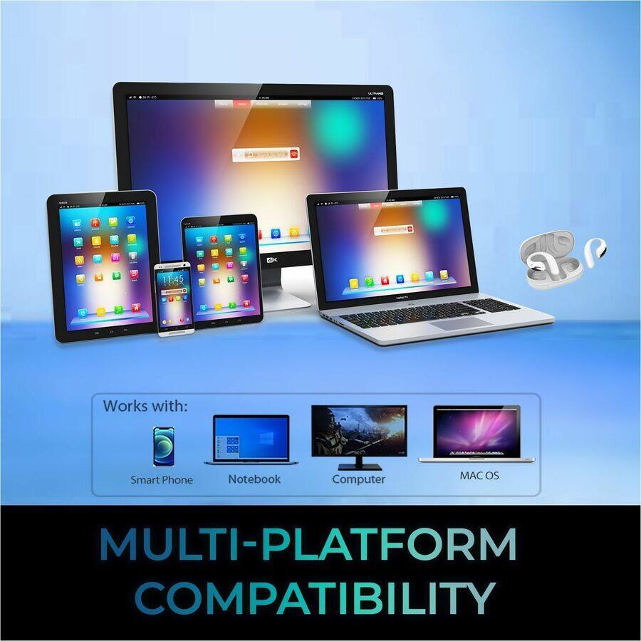 EK $ 11:45 a  
Works with: Smart Phone Notebook Computer MAC OS  
MULTI-PLATFORM COMPATIBILITY  

Works with:  
Smart Phone  
Notebook  
Computer  
MAC OS  

MULTI-PLATFORM COMPATIBILITY