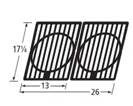 Replacement Part 64332 | Fits Music City Metals Models and more | Grill Cooking grids