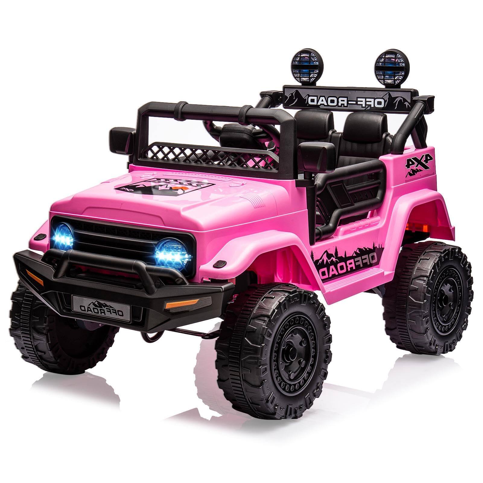 Jojoka - 12v Kids Ride on Truck Car, Electric Ride on Cars for Kids with Remote Control, Spring Suspension