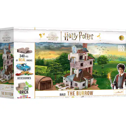 WIZARDING WORLD
Harry Potter
8+
BRICK TRICK
340 PCS OF REAL BRICKS
ACCESSORIES
ECO BRICK
THE BURROW
BUILD THE BURROW
Treft