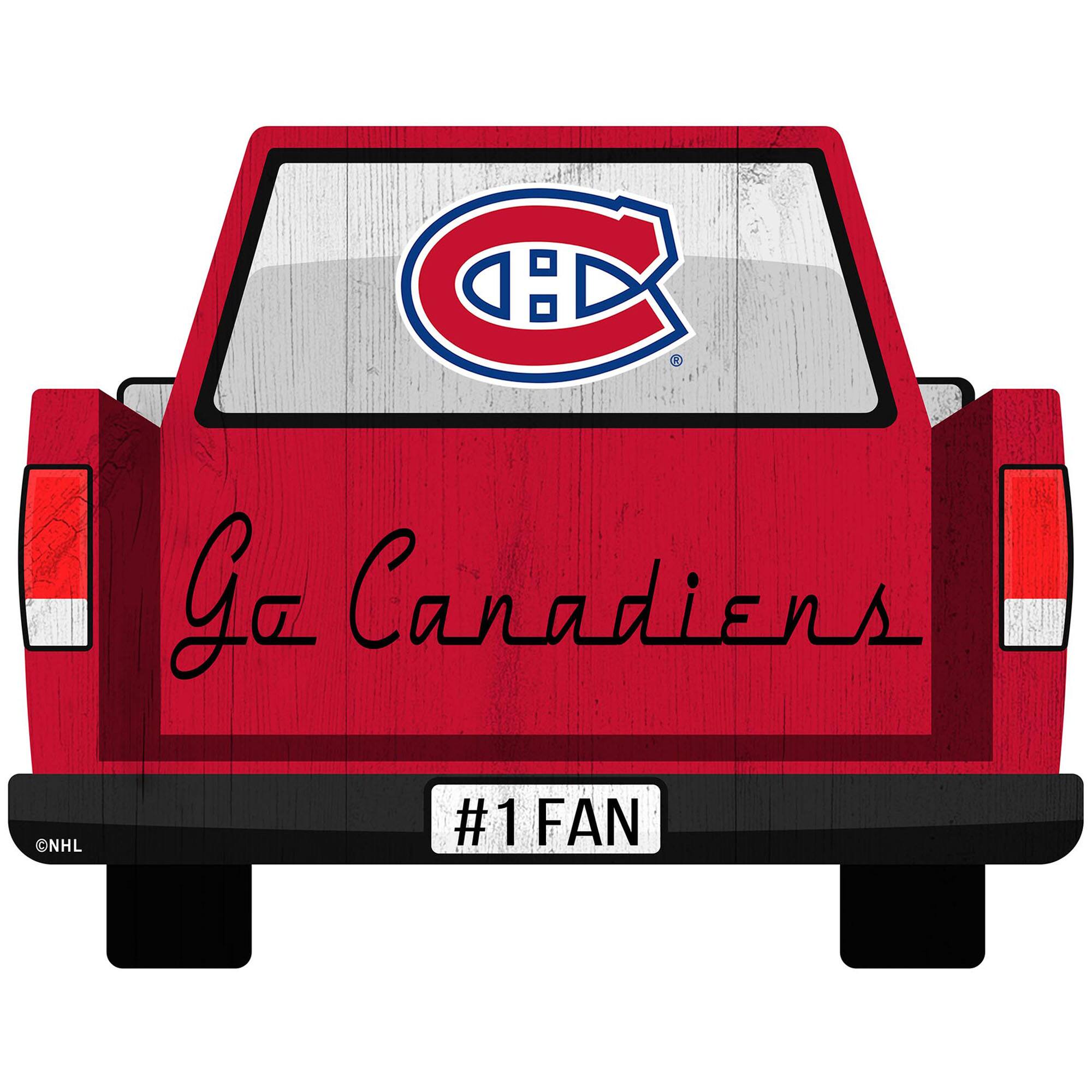 Montreal Canadiens 12'' x 12'' Truck Back D-cor