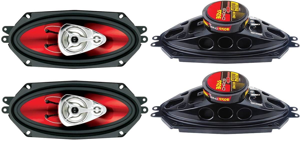 BOSS Audio - BOSS CH4330 4"x10" 800 Watt 3-Way CHAOS EXXTREME Car Audio Speakers 2PAIR - Black