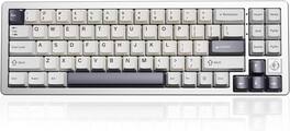 Wikistore - AL71 75% Mechanical Keyboard,Full Aluminum CNC,Hot Swappable Gasket,NKRO Programmable RGB Backlight Creamy Typing - Silver