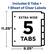 Includes 5 Tabs + 1 Sheet of Clear Labels
EXTRA WIDE 5 TABS
11.25" x 9.25"