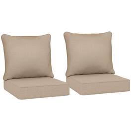 Outsunny - Chair Cushions Set of 2 with Seat & Backrest - Beige