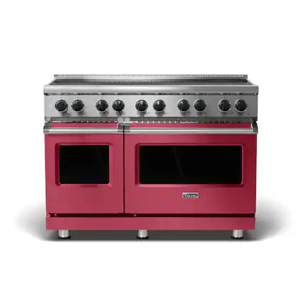 Front. Viking - 5 Series 48" Wide Freestanding Electric Induction Range - Valentine.