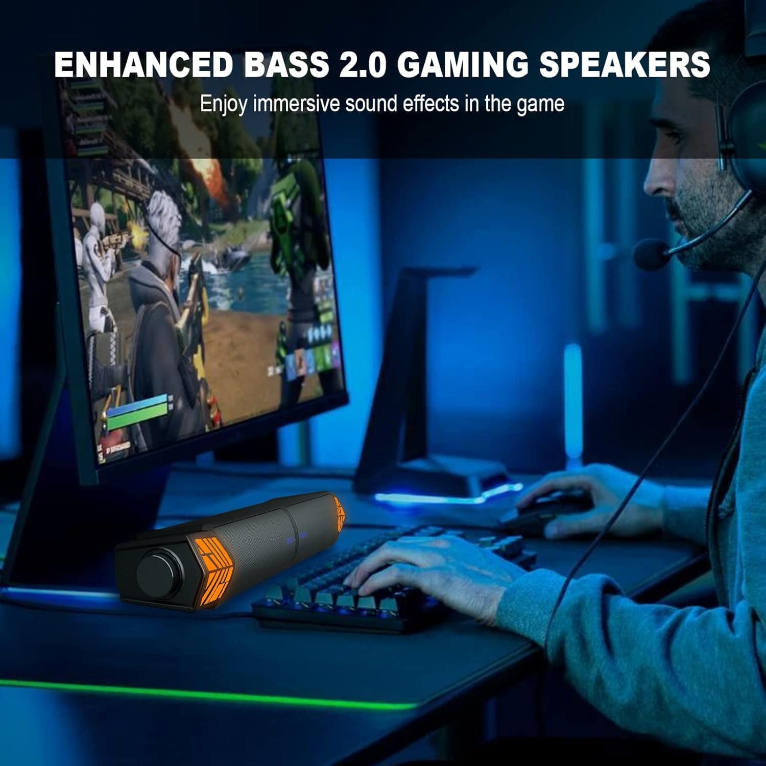 ENHANCED BASS 2.0 GAMING SPEAKERS
Enjoy immersive sound effects in the game