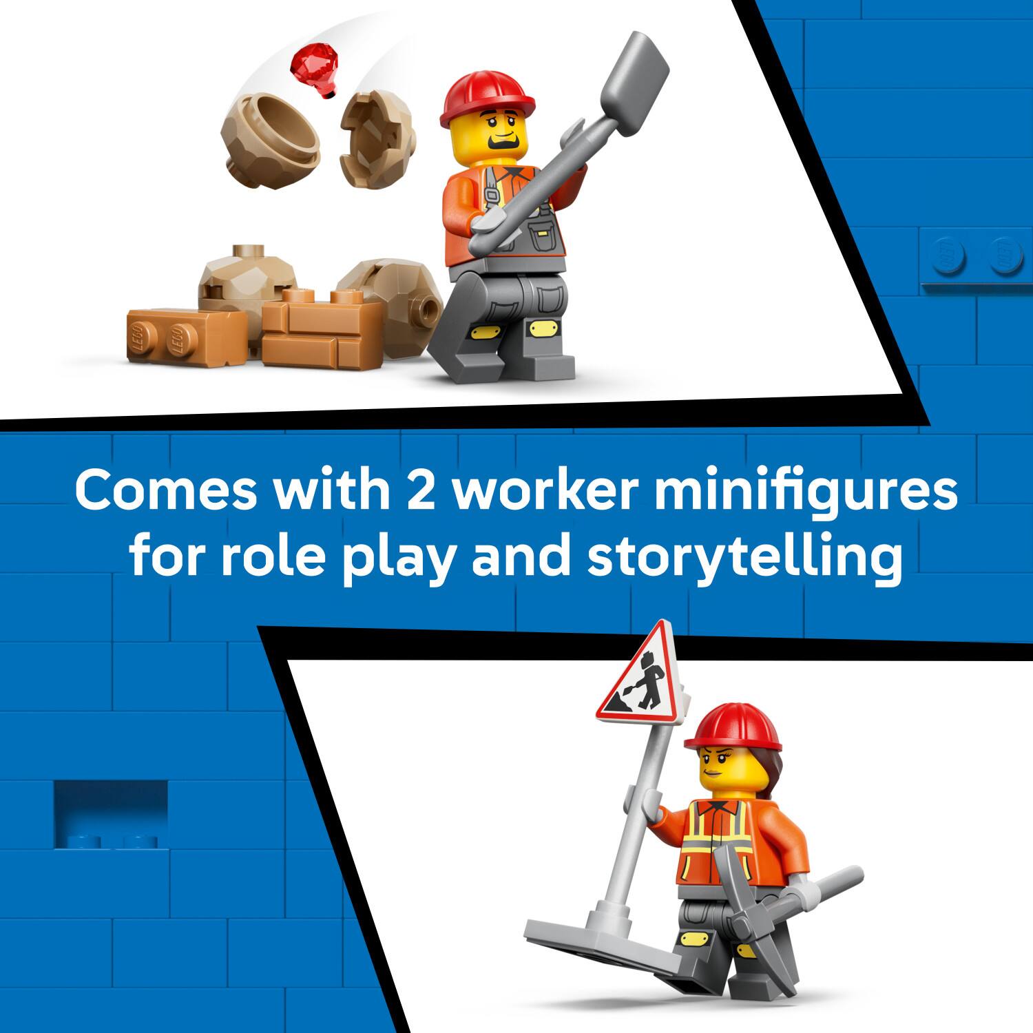 LEGO LECO Comes with 2 worker minifigures for role play and storytelling