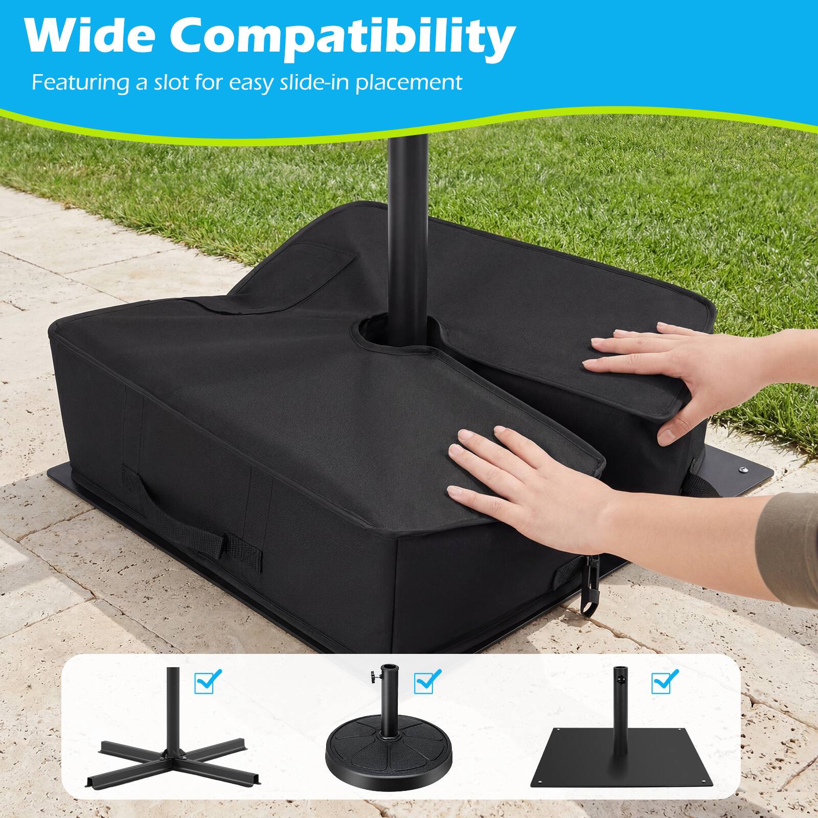 Wide Compatibility  
Featuring a slot for easy slide-in placement